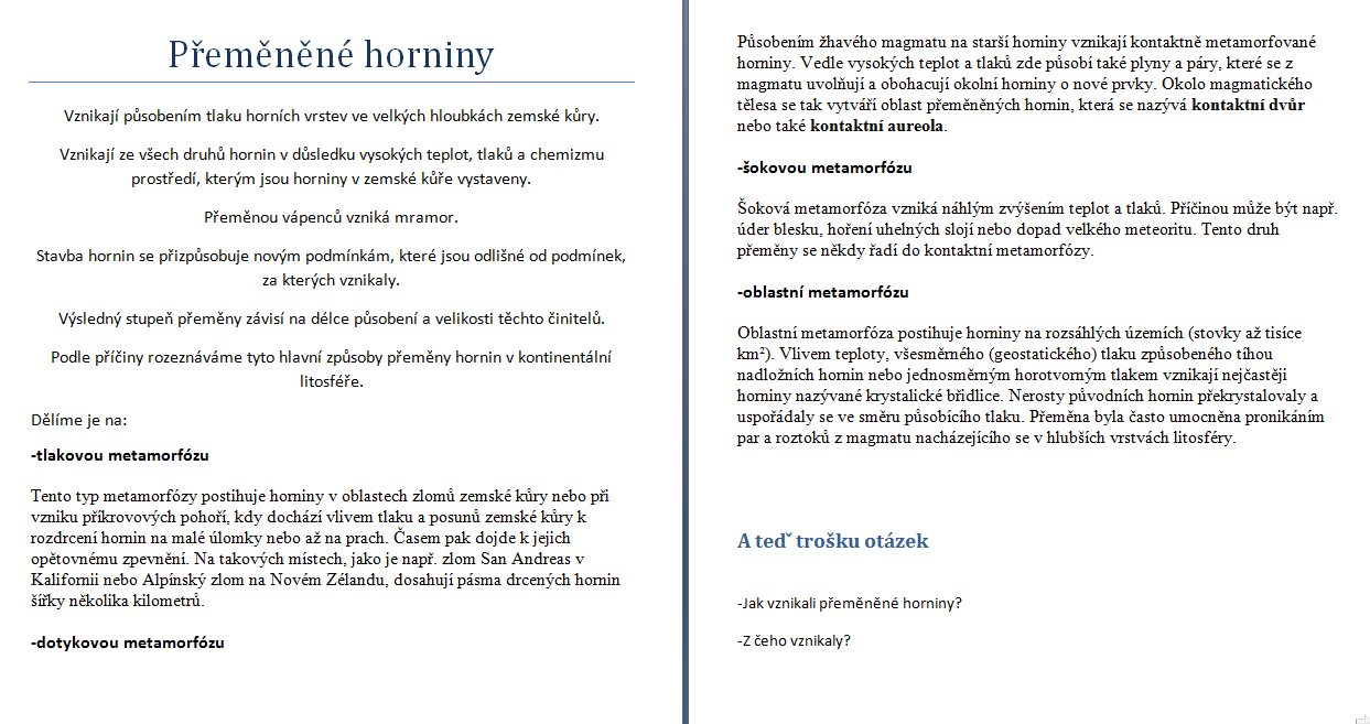 Přeměněné horniny_Dan Vít